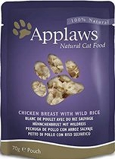 Picture of Applaws Chicken with Wild Rice in Broth 70g Pouch